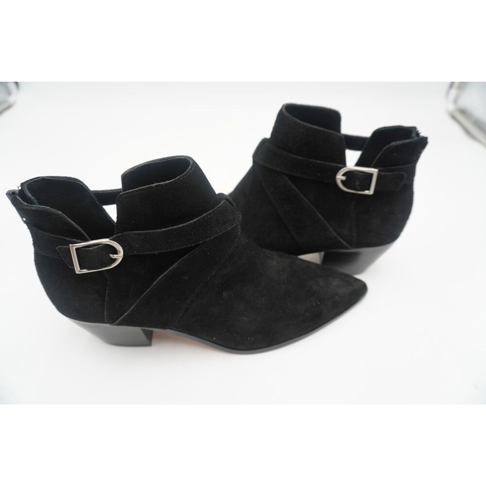 Sole Society Lanica Women's Size 9M Black Suede Minimalist Ankle Booties New